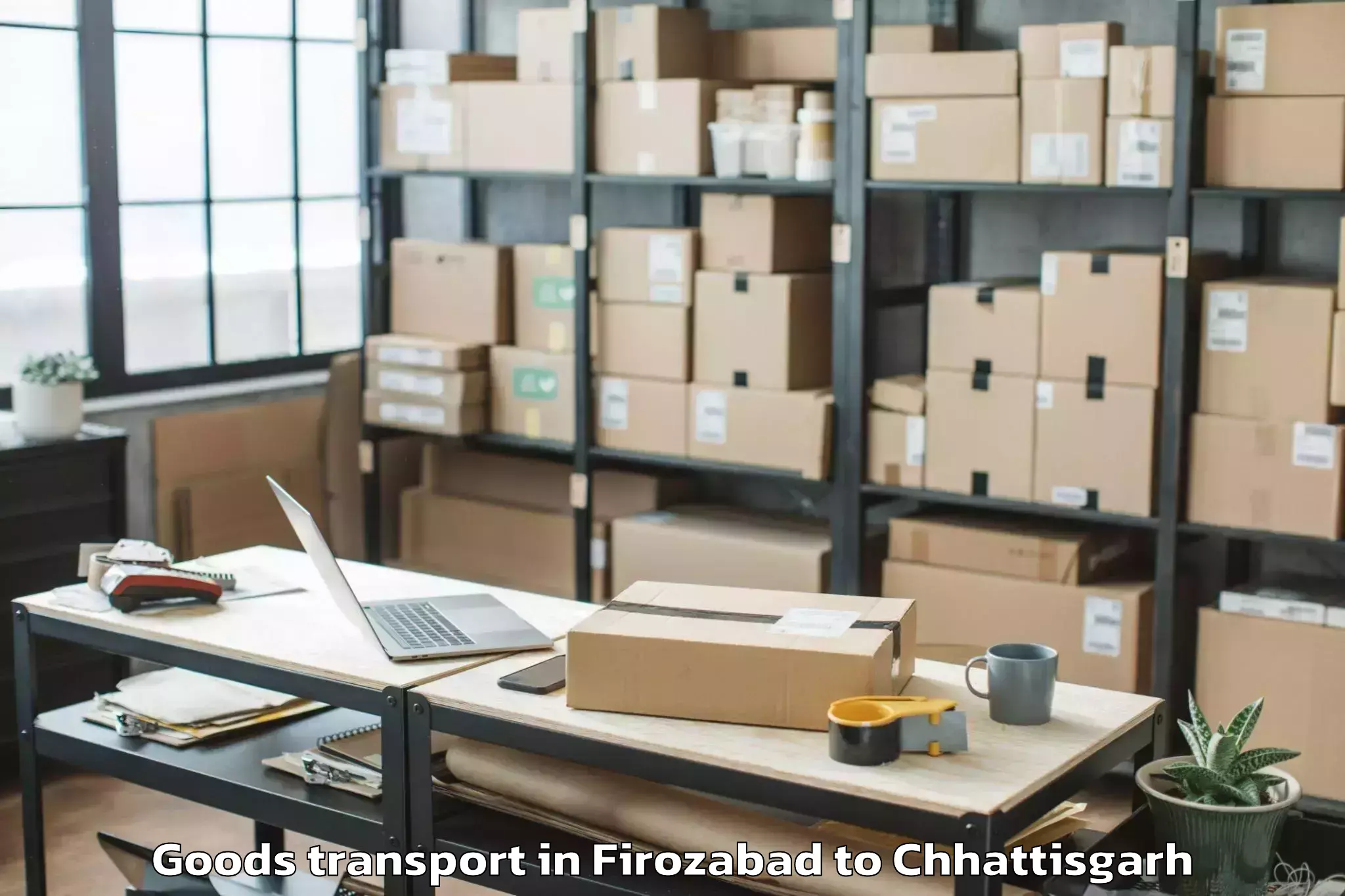 Book Firozabad to Dabhra Goods Transport